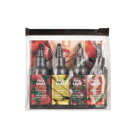 Fuck Sauce Flavored Water Based Personal Lubricant Variety 4 Pack - 2 oz Each